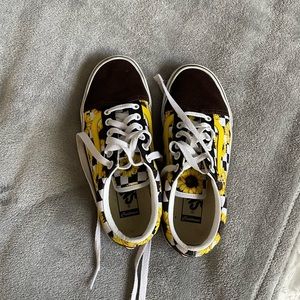 Custom Sunflower Slip On Vans